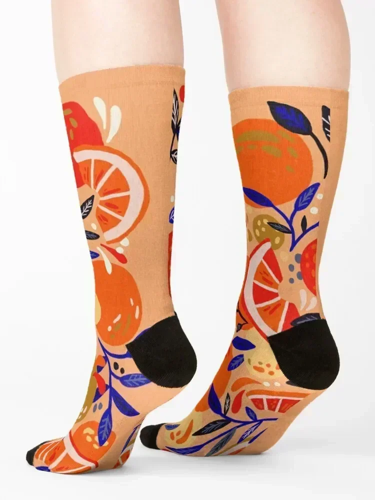 Fresh Citrus Mesh – Orange Socks new year cute sport set Man Socks Women's