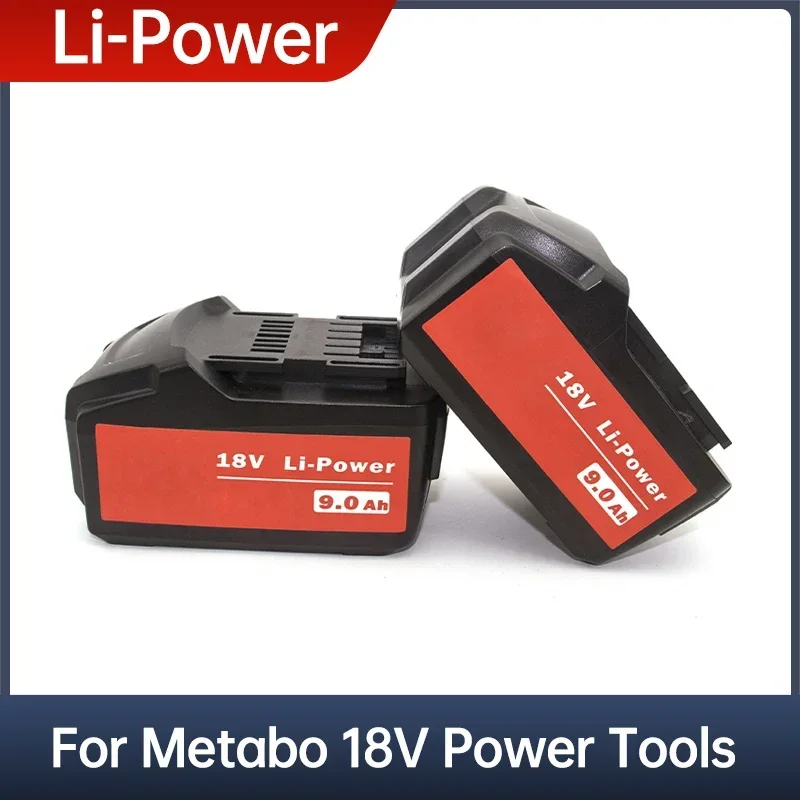 Para metabo 18v 4.0-9.0ah bateria ferramentas elétricas chave de driver moedor de martelo para metabo 18vbateria asc30 asc55 625592000