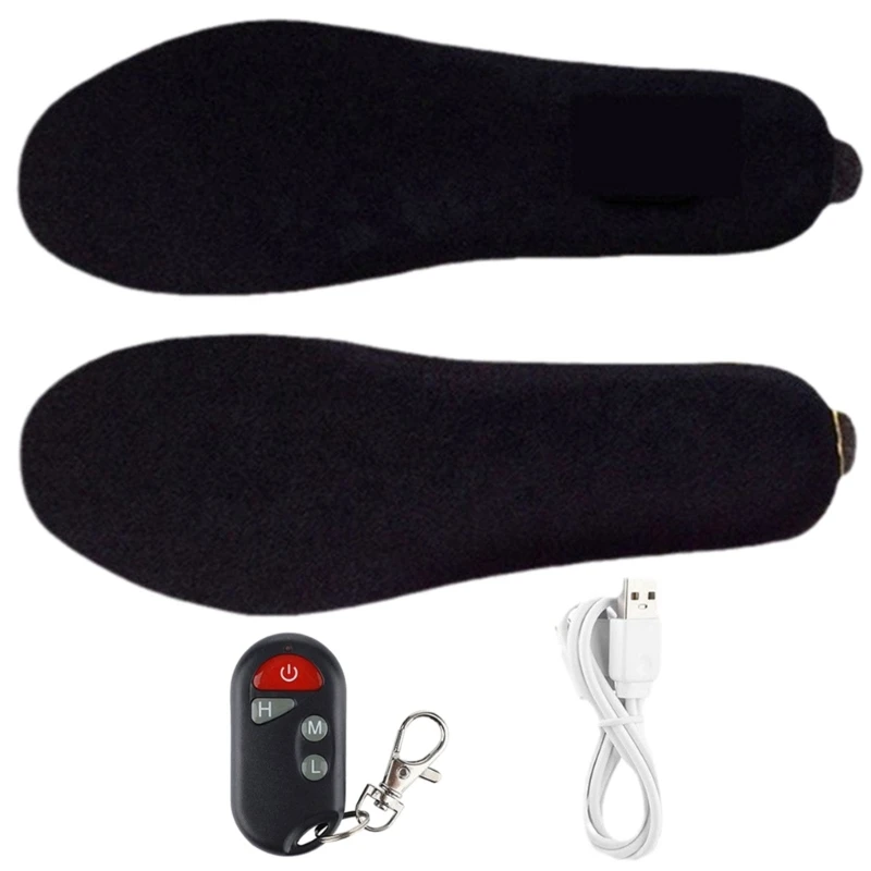 Foot Heater USB Powered Thermal Foot Warmer Heated Shoe Feet Warmers with 2000mAh Battery for Winter Comfort 45BE