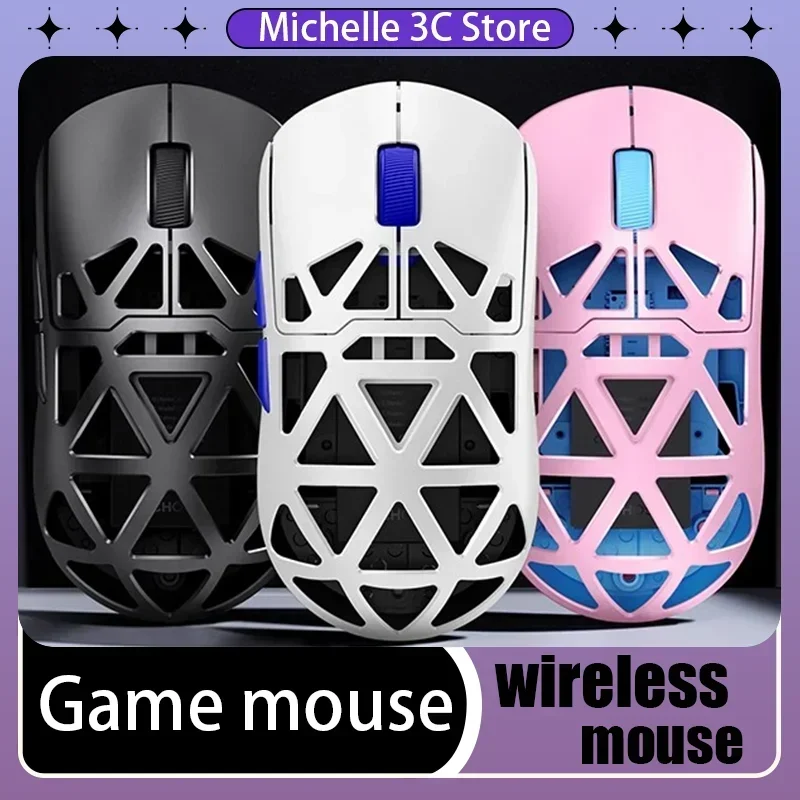 AX5 Magnesium Alloy Wireless Mouse Gaming Office Esports Bluetooth 3-mode PAW3395 Lightweight Design Charging Customization