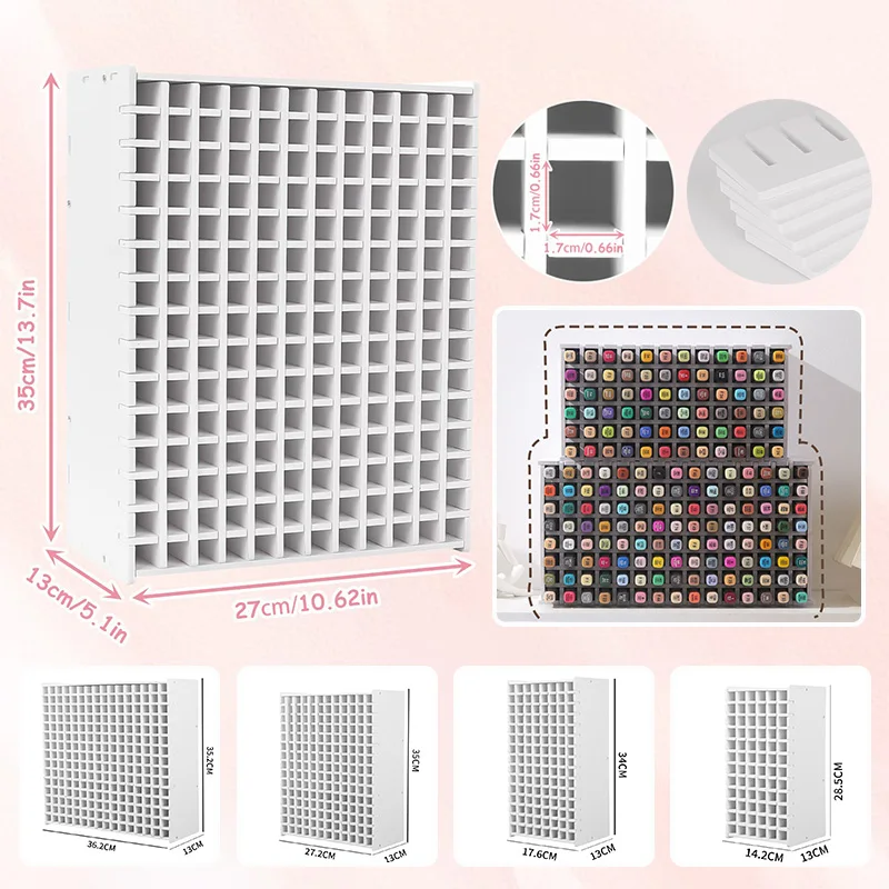 Suporte Inclinado para Marcadores 72/120/240, Organizador de Canetas Multiuso para Mesa, Porta-Canetas para Estudantes e Artistas