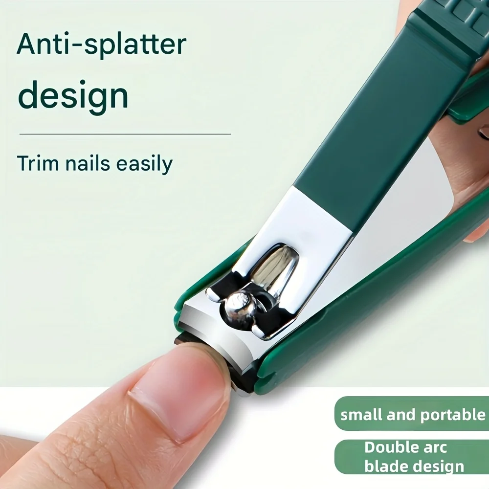 Edelstahl Nagelknipser Maniküre Werkzeuge Große Öffnung Nagel Trimmer Anti Splash Design Scharfe Kante Weihnachtsgeschenk – Detail 8