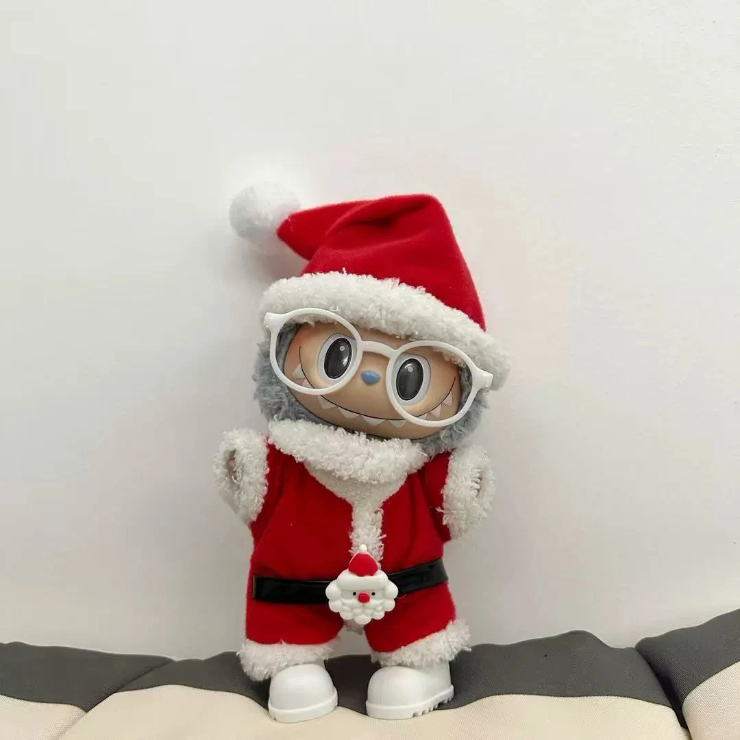 

Кукольная одежда для Labubu, рождественские костюмы для 6,99 дюймов, милые аксессуары для кукол Q Edition, нарядные интерактивные праздничные подарки