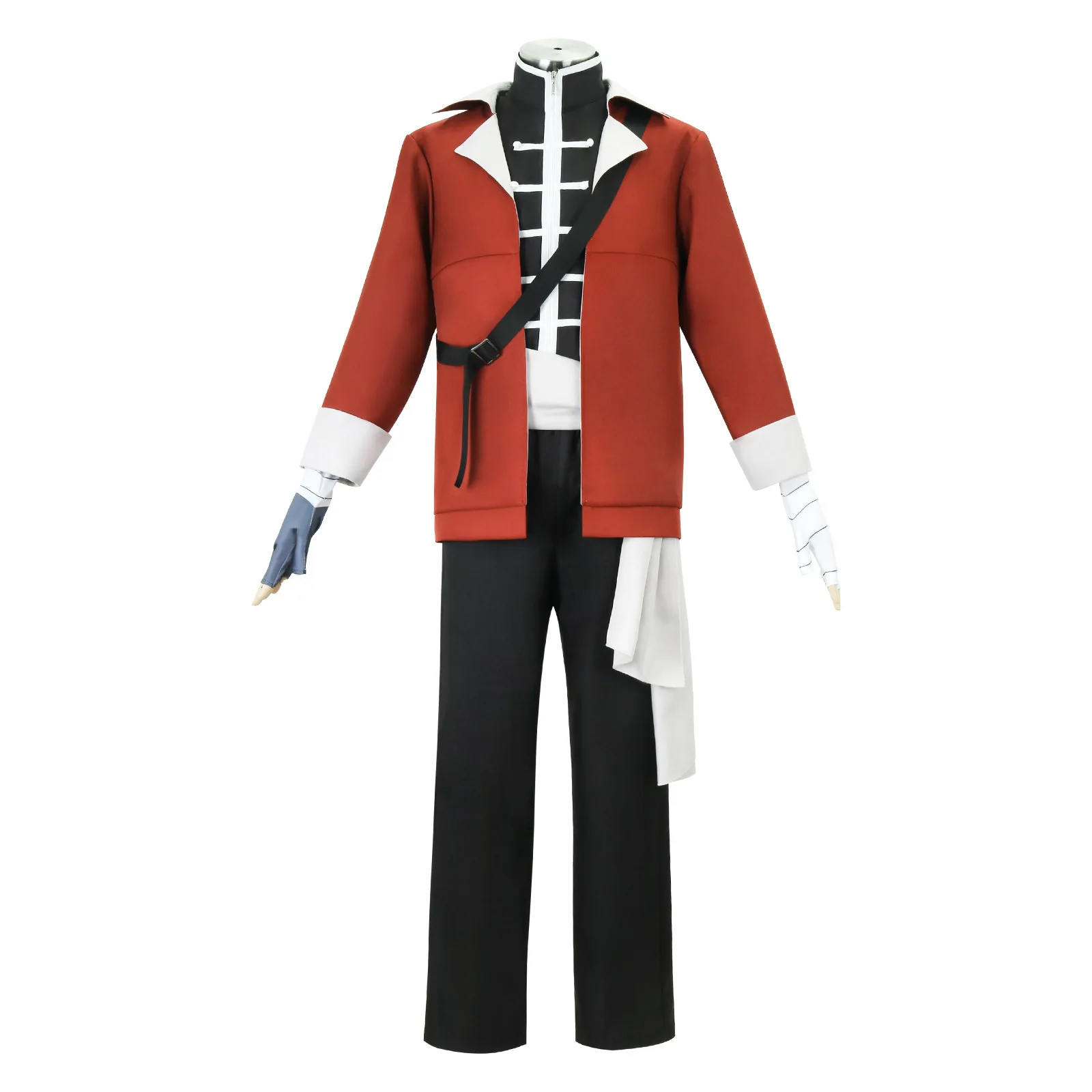 Grimmige Cosplay Kostuums Jas Uniform Pruik Handschoenen Halloween Feest Voor Mannen Rollenspel Prop Pakken Anime Frieren Na Het Einde Van De Reis