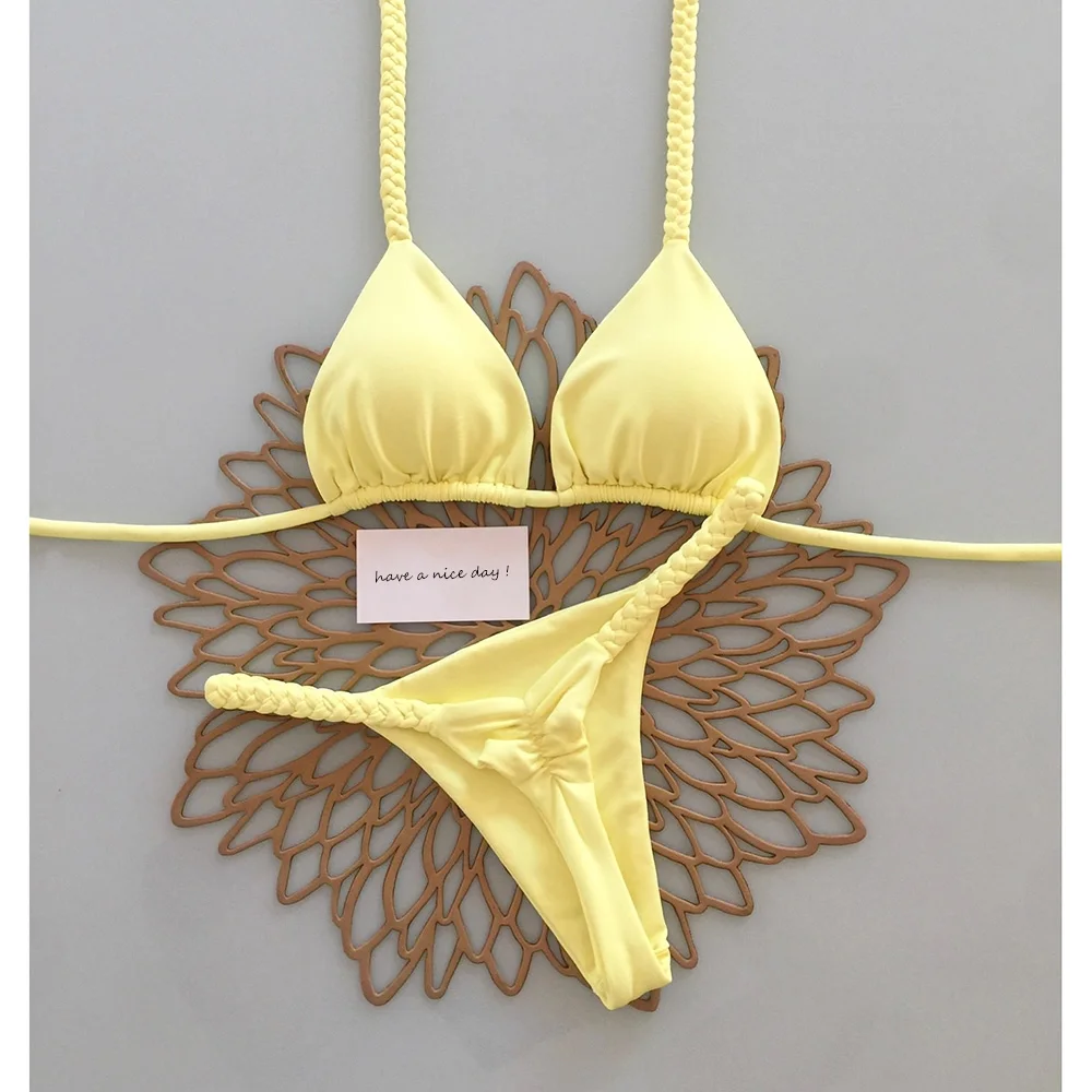 Micro Bikinis 2025 Push Up Women Swimsuits Sexy Swimwear Brazilian Bikini Set Thong Biquini Solid Swimsuit Summer Beachwear 2 Micro Bikinis 2025 Push Up Women Swimsuits Sexy Swimwear Brazilian Bikini Set Thong Biquini Solid Swimsuit Summer Beachwear 2
