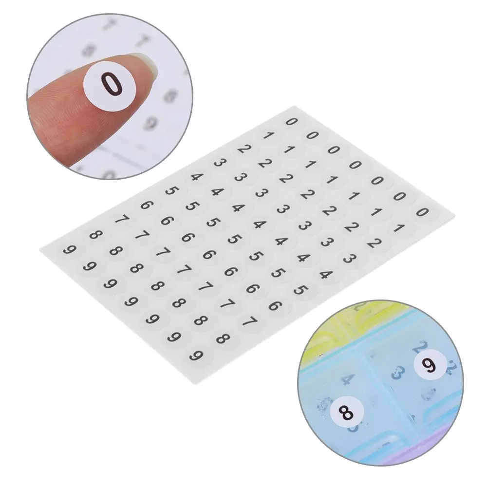 12 Sheets Craft Classification Sticky Self Adhesive Number Stickers Distinguish Package Label Tags