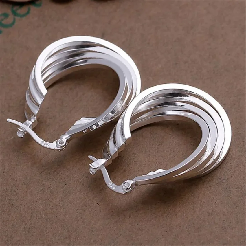 Christmas Gift High Quality Fashion Jewelry Silver 925 Plated Earrings Factory Direct Free Shipping