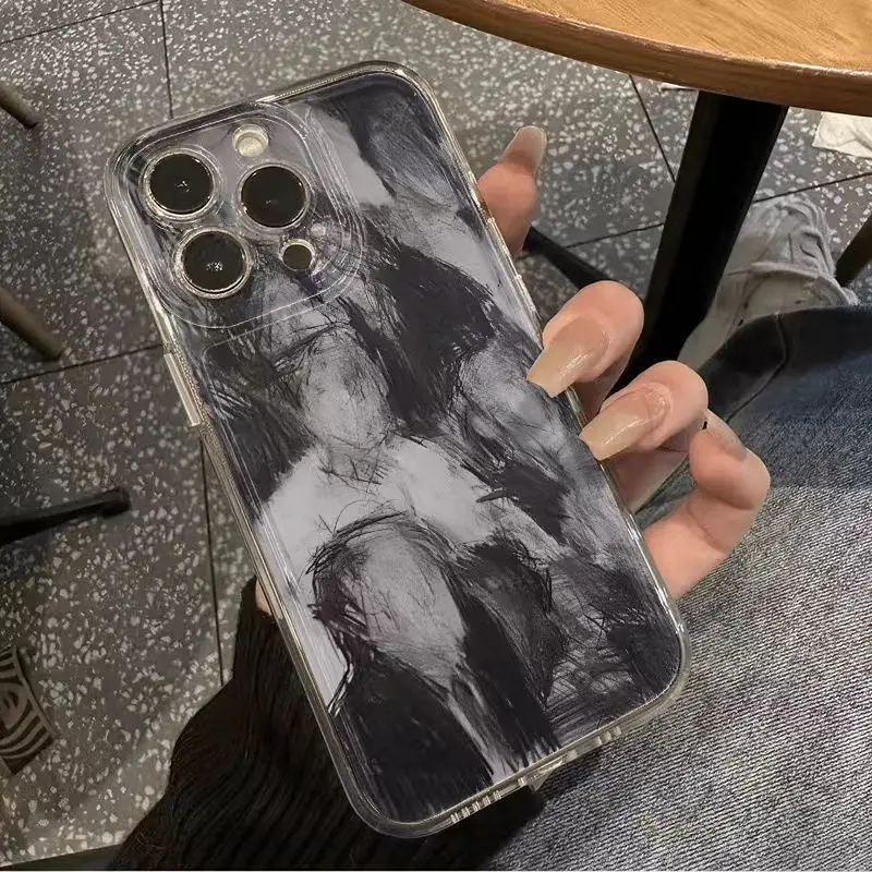 

Creative Estheticism Advanced Graffiti Phone Case For IPhone 16 15 14 13 12 11 PROMAX XS XR 7 8 Plus Phone Shockproof Case Cover