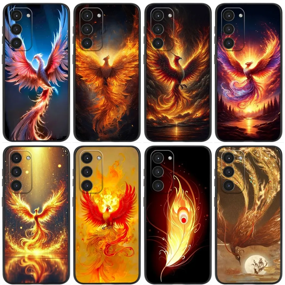 Phoenix Mythical Beast Animal Phone Case For Samsung Galaxy A20,A21s,A22,A31,A32,A52,A53,A72,73,A80,A91 Soft Silicone Black Case