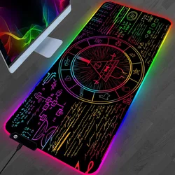 Cartoon Pyramide führte Gaming Mouse pads große Schreibtisch matte PC Gamer XL Mouse pad RGB Mauspad leuchtende Mäuse Mäuse Matten mit Hintergrund beleuchtung