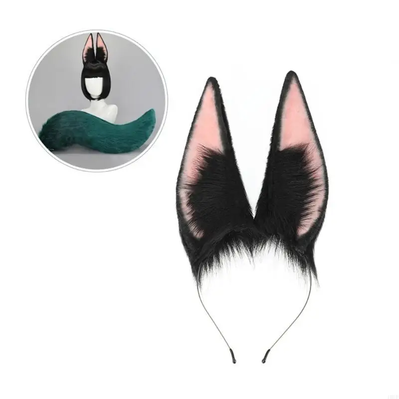 

for Cat Ears Headband Anime Plush Furry Ear for Halloween Cosplay Party