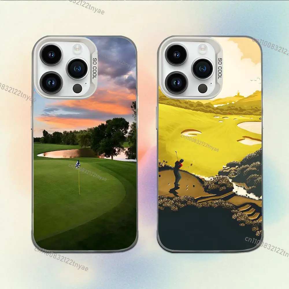 

Sport Golf Ball Phone Case For iPhone 17,16,15,14,13,12,11,Mini,Pro,E,MAX White Candy Matte Shockproof Cover