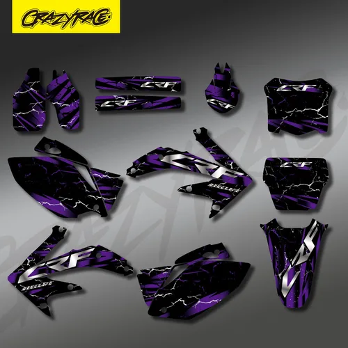 Imagen 2 del producto Calcomanía gráfica para motocicleta con kit de soporte para Honda CRF450 CRF450R CRF 450 450R 2005 2006 2007 2008 CRF 450 R personalizada