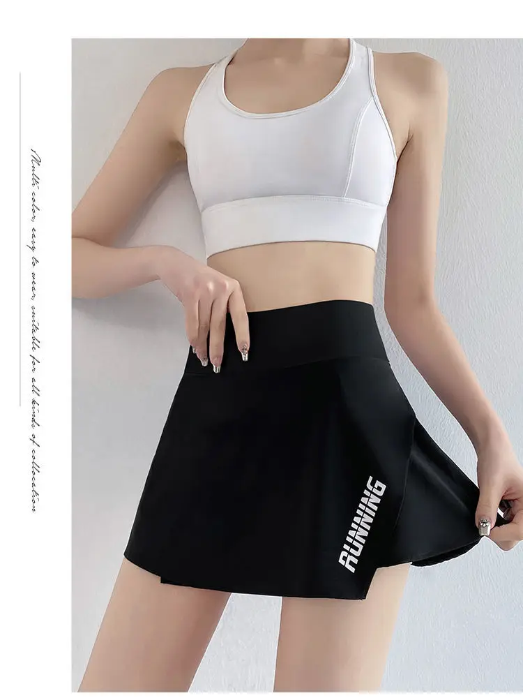 Yoga Short Skirt Women Sportswear Running Athletic Shorts Summer Gym Fitness Training High Waist Skort Pocket Bottoms 2023