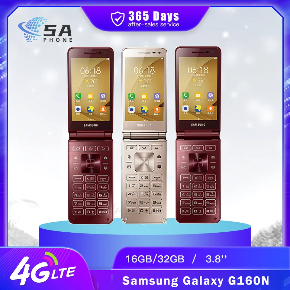 SAMSUNG　Galaxy　Folder2　韓国版 Original Samsung Galaxy Folder2 G160N 4G LTE Mobile Phone Korea