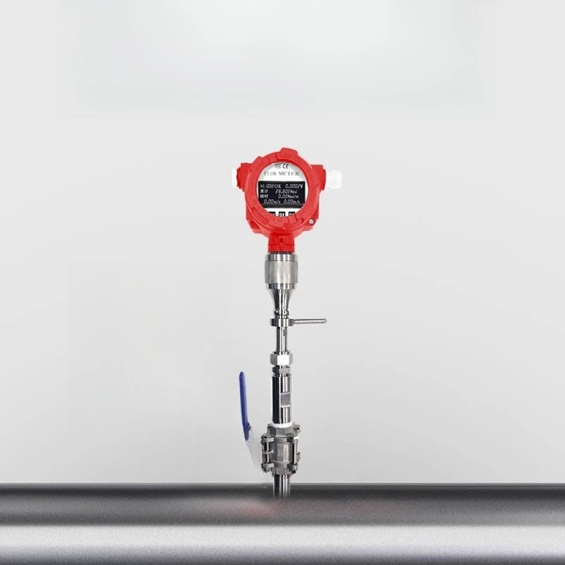 High precision thermal gas mass flowmeter explosion-proof pipeline plug-in natural gas nitrogen digital display