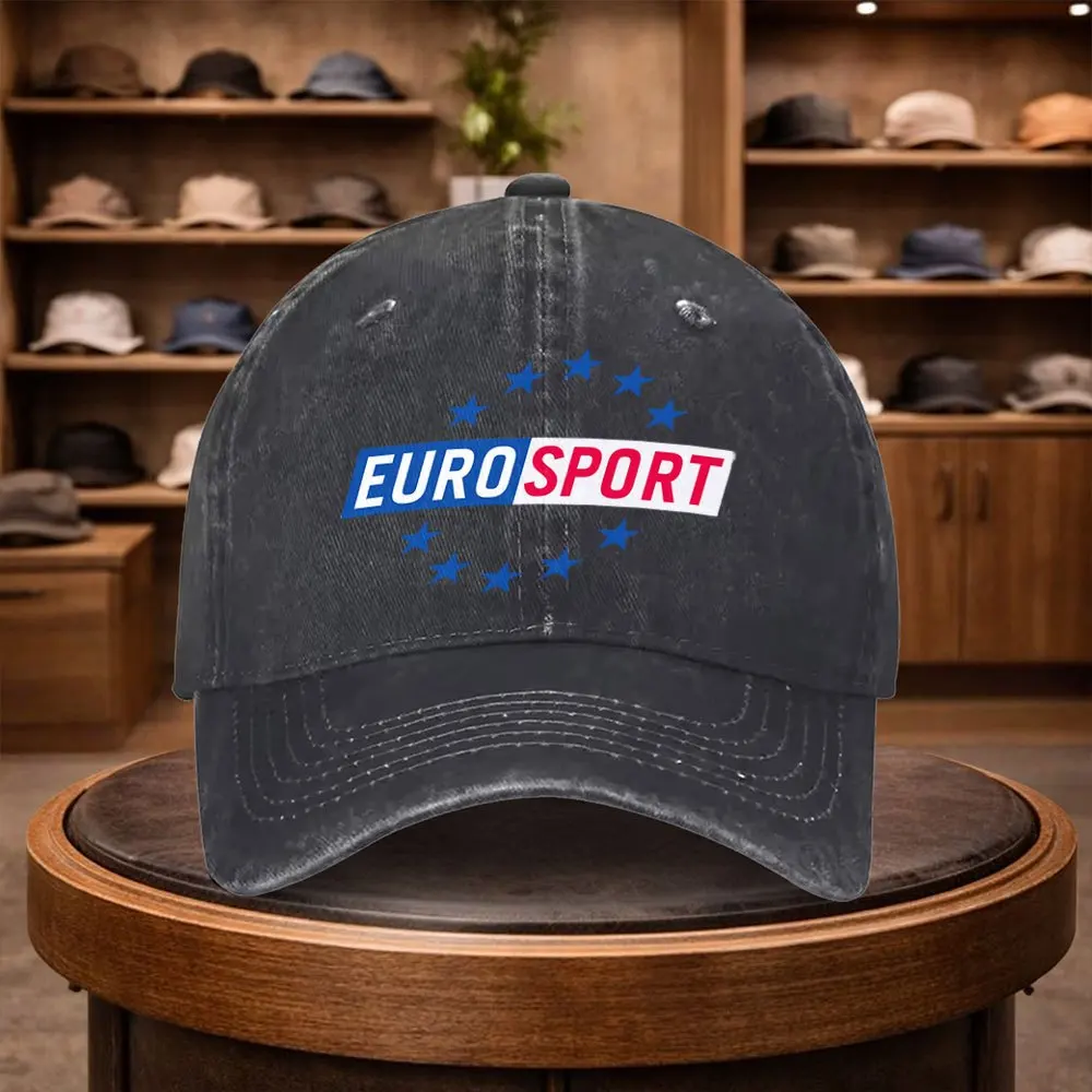 Gorra de Béisbol Estampada Eurosport, Estilo Casual, Ajustable, para Actividades al Aire Libre, Ideal para Viajes, para Todas las Estaciones
