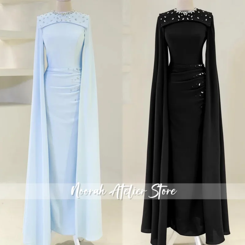 Customized Exquisite Jersey Pleat Sequined Straight Scoop Neck Midi Dresses Bespoke Occasion Modern Style