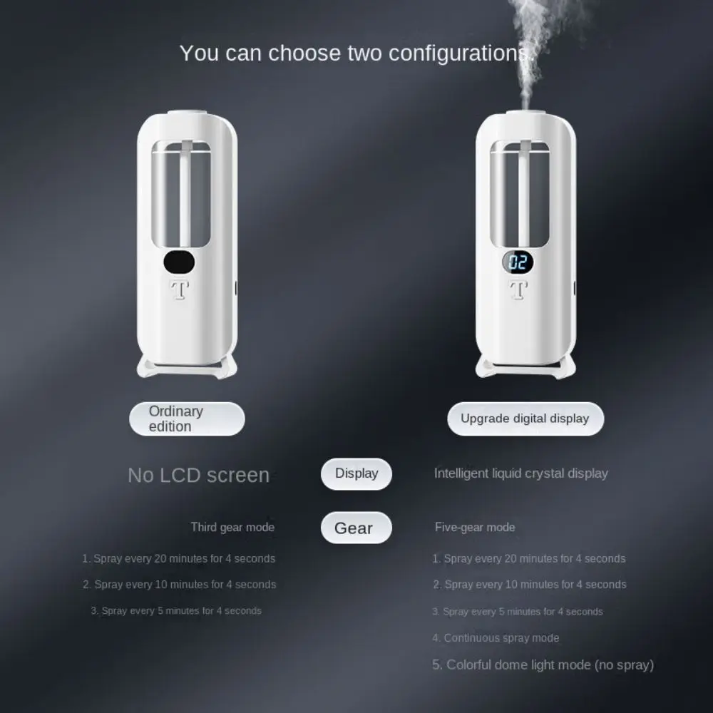 1Pc Aromacare USB Rechargeable Aromatherapy Air Freshener, Wall Mounted Essential Oil Diffuser with Button Control, Long-Lasting