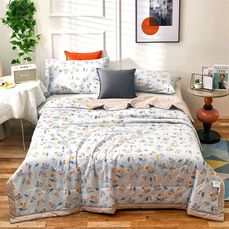 

Summer Water Washed Cotton Quilt, Summer Cool Quilt, Air-conditioned Quilt,Suitable for Bedroom, Living Room, Family Use