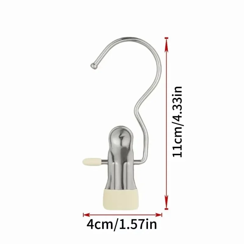 متعددة الوظائف أوتاد الملابس كليب وعاء من الستانليس ستيل الأسود مشابك الغسيل هوك المحمولة معلقة الملابس كليب السراويل التخزين #4