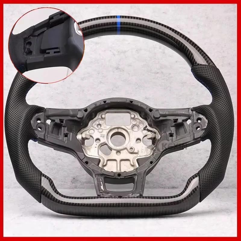 Aangepaste Koolstofvezel Stuurwiel Voor Volkswagen VW Golf 7 MK7 Mk7.5 GTI Scirocco Polo GTS R Lijn 2014-2017