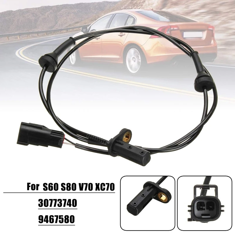 2Pcs Front Right Car Wheel Speed ABS Sensor For Volvo S60 S80 V70 XC70 1997-2007 30773740 9467580