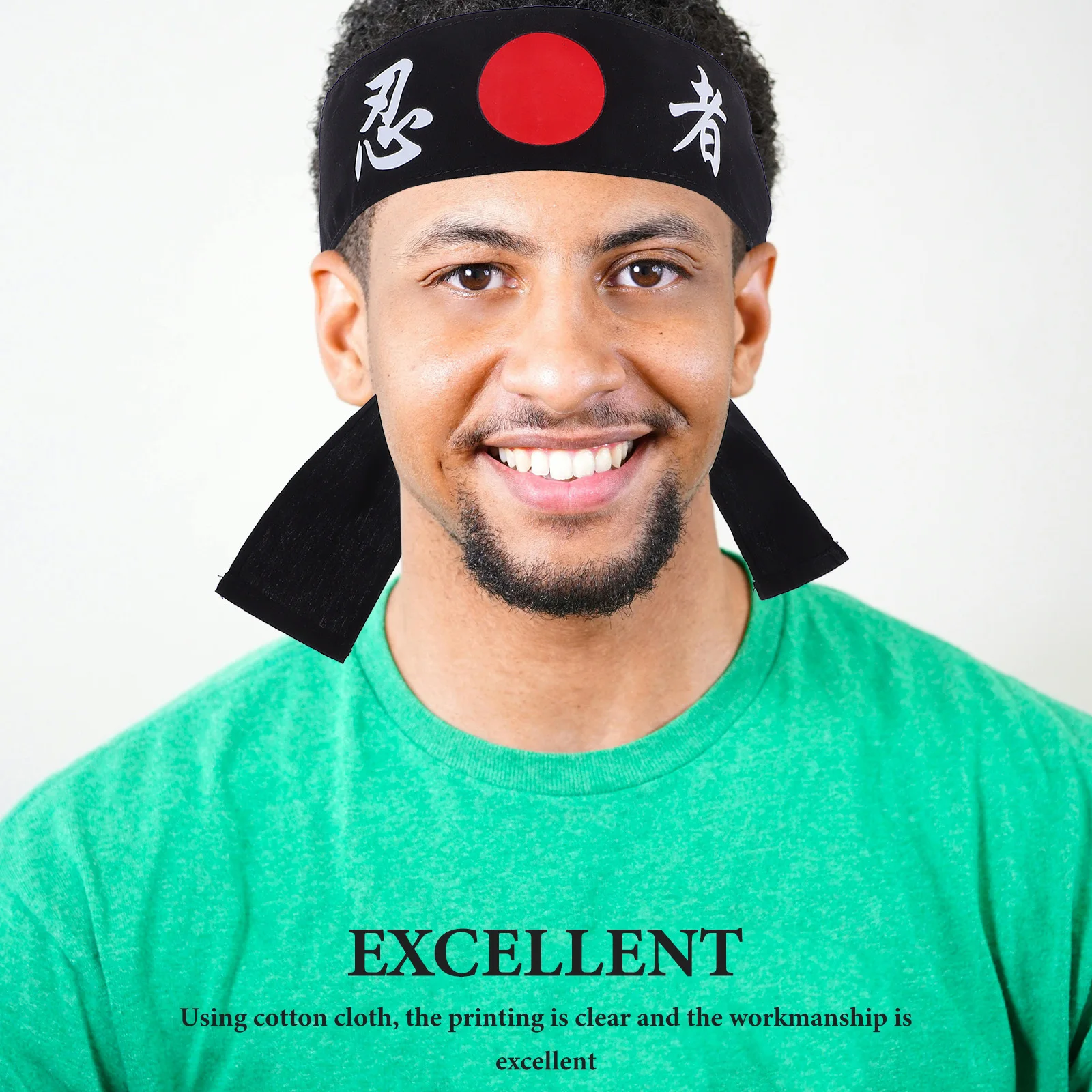 

2Pcs Japanese Karate Headband Hachimaki Authentic Traditional Design Adjustable Fit for Karate Cosplay Sushi Chef Kitchen Use