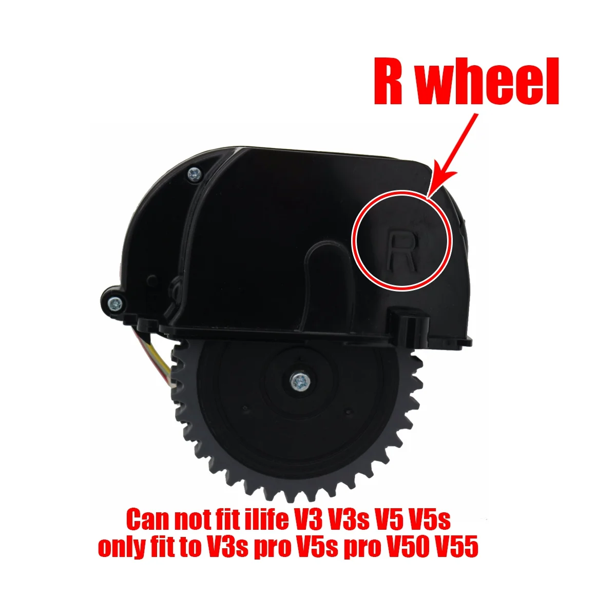 Wheel for Ilife V3S Pro V5S Pro V50 V55 Robot Vacuum Cleaner Parts Include Motor Right