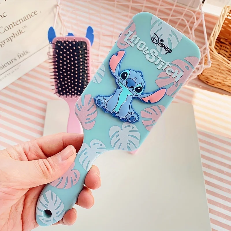 Grzebienie do masażu z poduszką powietrzną Stitch Angel Cute Cartoon Figures 3D Grzebień do włosów Narzędzie fryzjerskie Kobiety Dziewczyna Dzieci