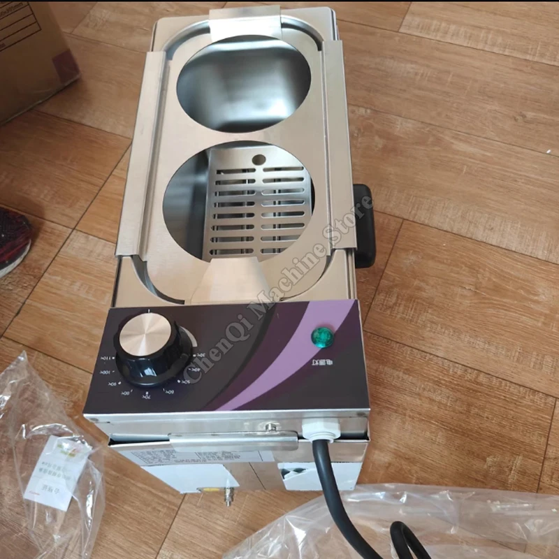 Настольная электрическая машина для приготовления лапши, коммерческая печь для приготовления лапши с двумя головками из нержавеющей стали, электрическая плита для приготовления лапши