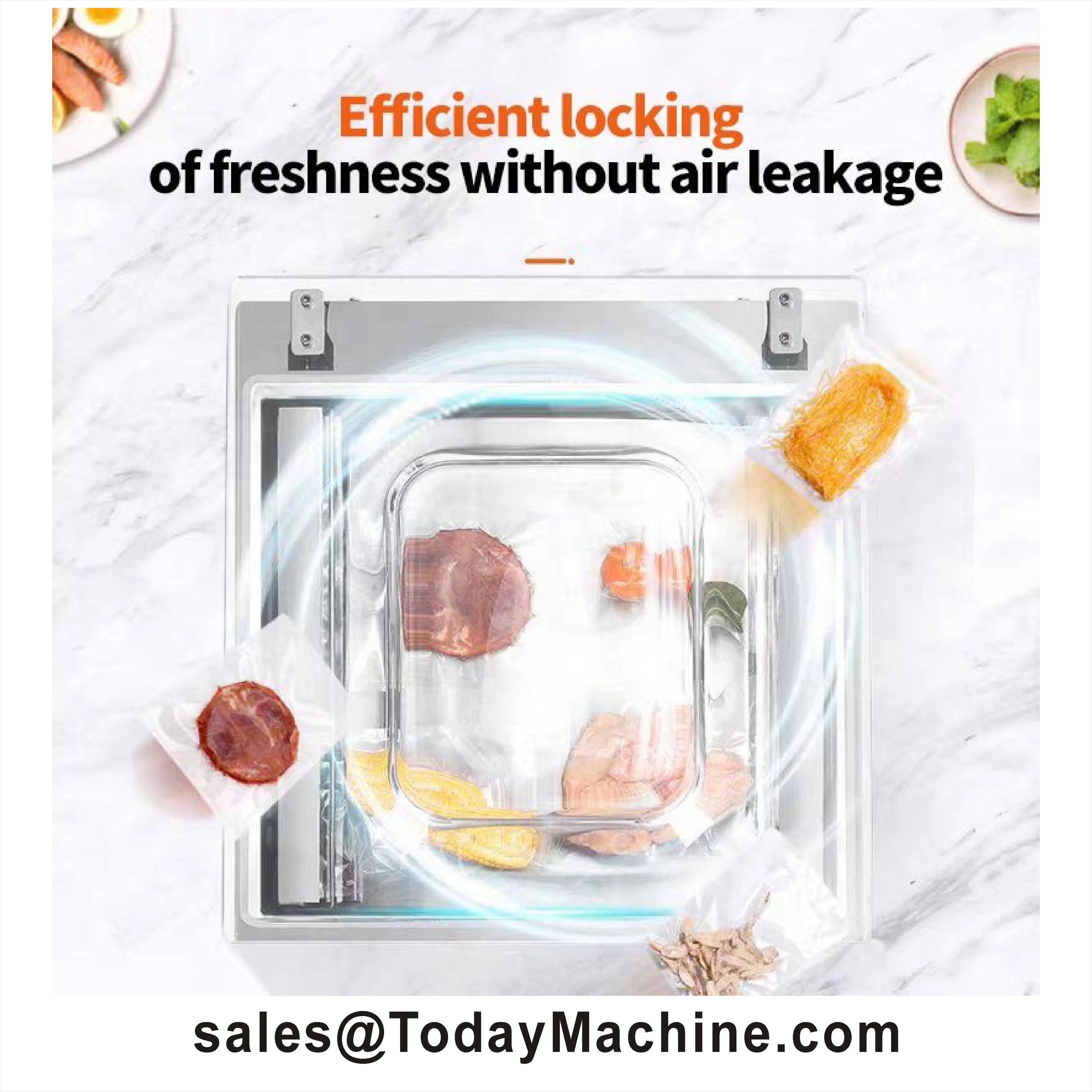 

Food Vacuum Sealer Machine with Bags – Vacuum Seal for Meat Cheese Rice Coffee Fish Sausage Chicken – Kitchen Food Saver