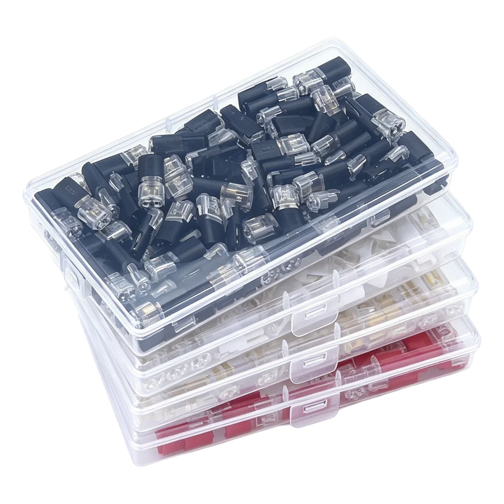 100PCS/Box Electrical LED Wire Connector Docking 2 Pin Way Plug Car Wire Cable Quick Connectors Strip Terminal Blocks Connection