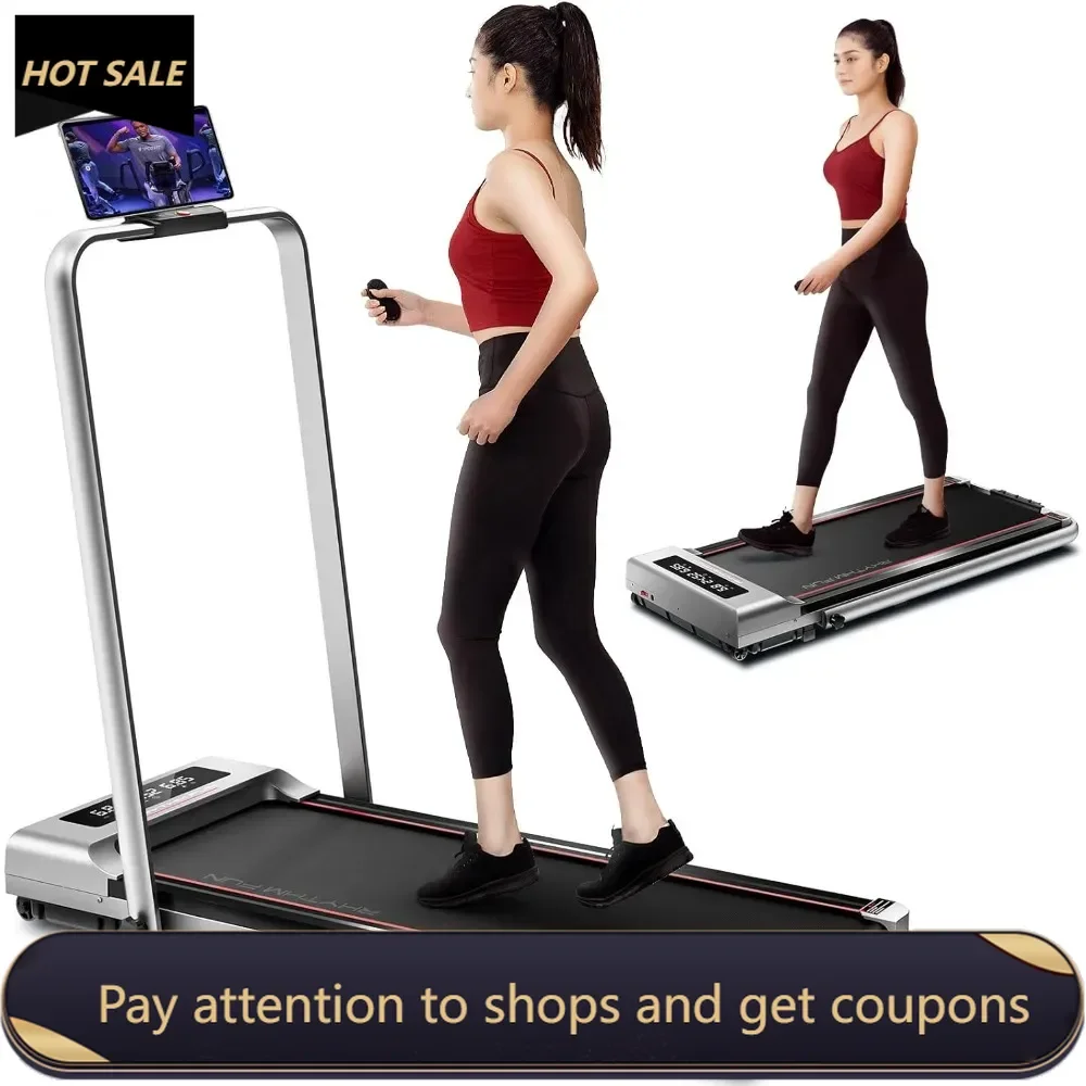 

Foldable Treadmill, 300 lb Capacity Walking Pad 2.5HP Treadmill Under Desk, Folding Treadmill 2 in 1 with Remote Control