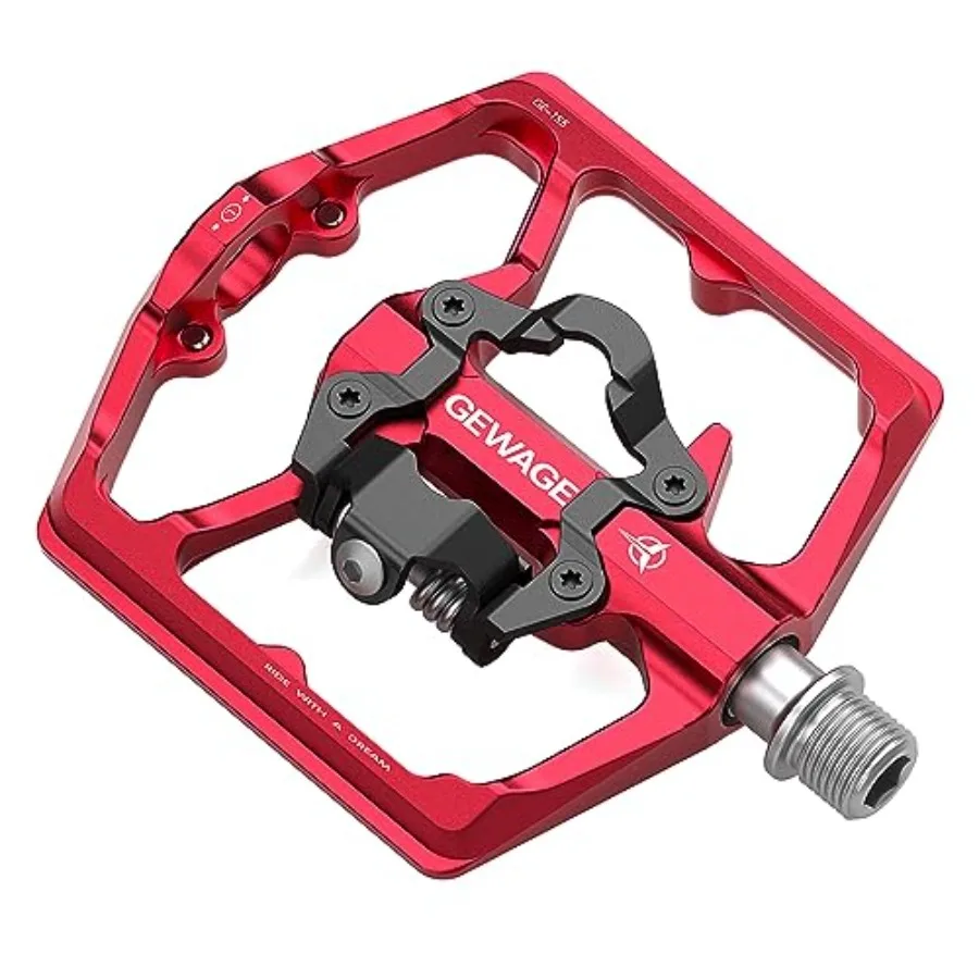 

Mountain Bike Pedals- Dual Function Bicycle Flat Pedals and Clipless Pedals- 9/16" Platform Pedals Compatible with SPD for Road