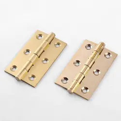 3.5inch Brass Mute Door Hinges Cross Hinge Cabinet Cupboard Door Hinges For Folding Window Multilayer Plating Furniture Hardware