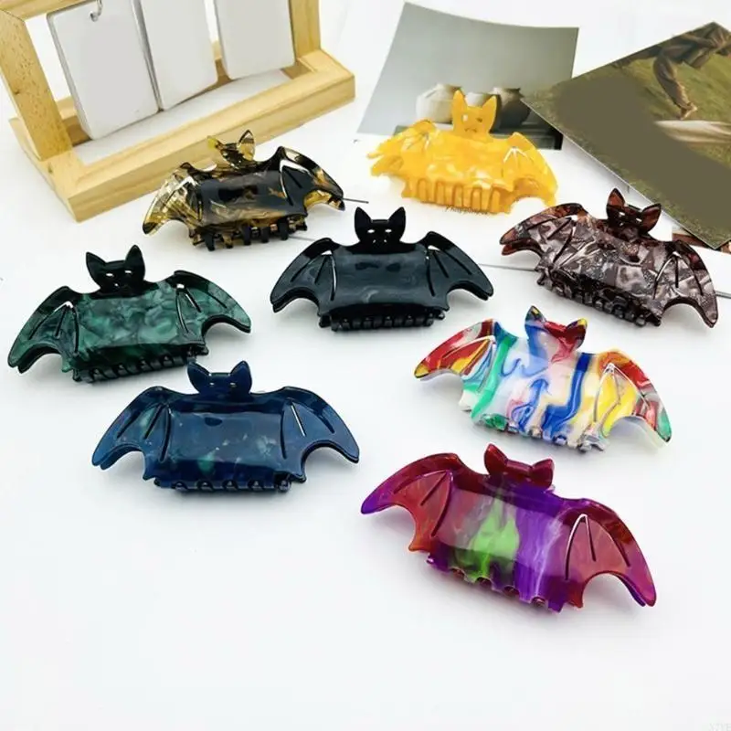 

N7YE Anti-slip Hair Clip Delicate Bat Hair Clip for Teens High Ponytail Hairpin