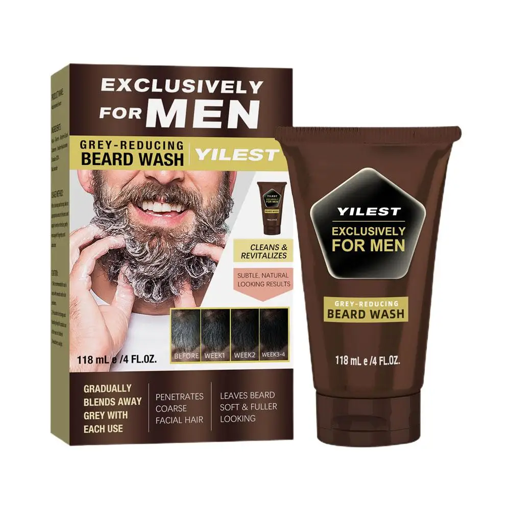 1pc Men's Beard Care Agent Multi Natural Plant Essence Can Penetrate Into Beard Fibers Nourish And Repair Damaged Beard