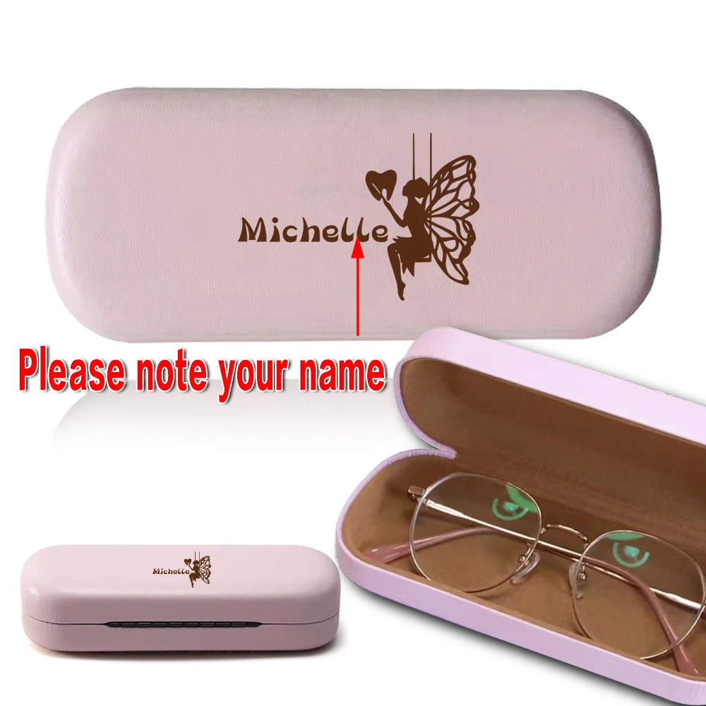 

Customized Name Sunglass Storage Case PU Glasses Organizer Box Hard Shell Portable Personalized Eyewear Holder For Pocket Purse