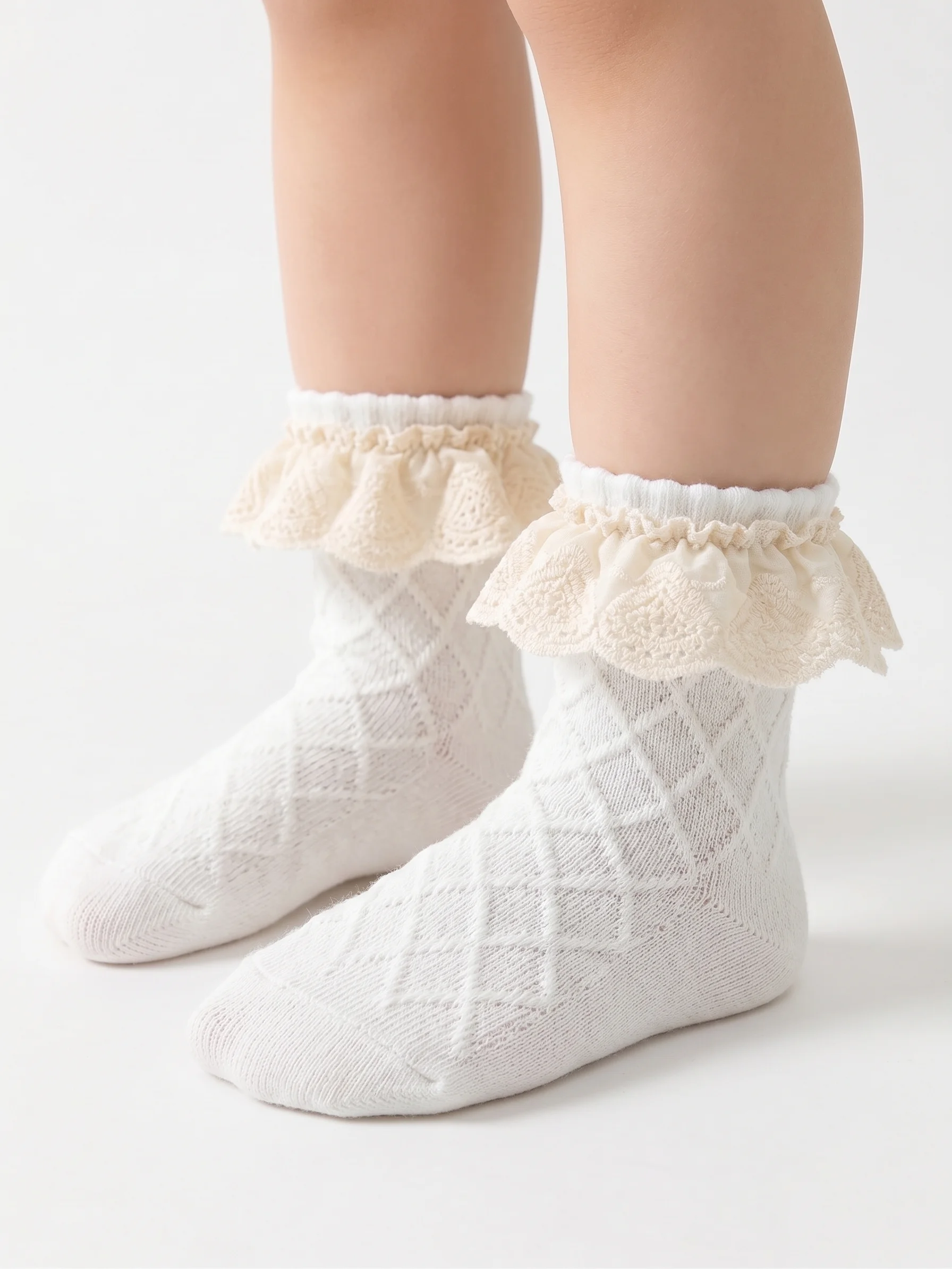 New Spring/Autumn Baby Girl Socks Newborn Infant Children Cute Lace Flower Short Socks Suitable For 0-5 Years Old
