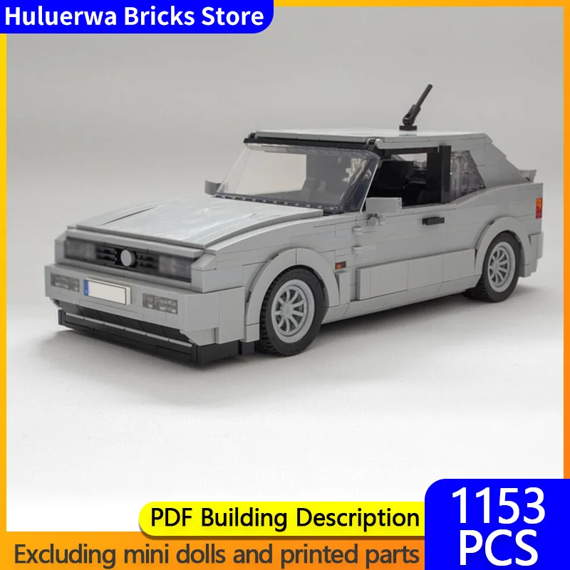 

Модель Speed Hypercar MOC Building Bricks Corrado VR6 Grey Hypercar Модульная технология Подарки Праздник Сборка Детские игрушки Костюм
