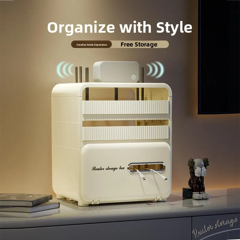 Living Room Multimedia Cable Organizer Box Wifi Conceal Shelf Home Router Storage Holder Cat6 Cable Loom Box Meiladuola