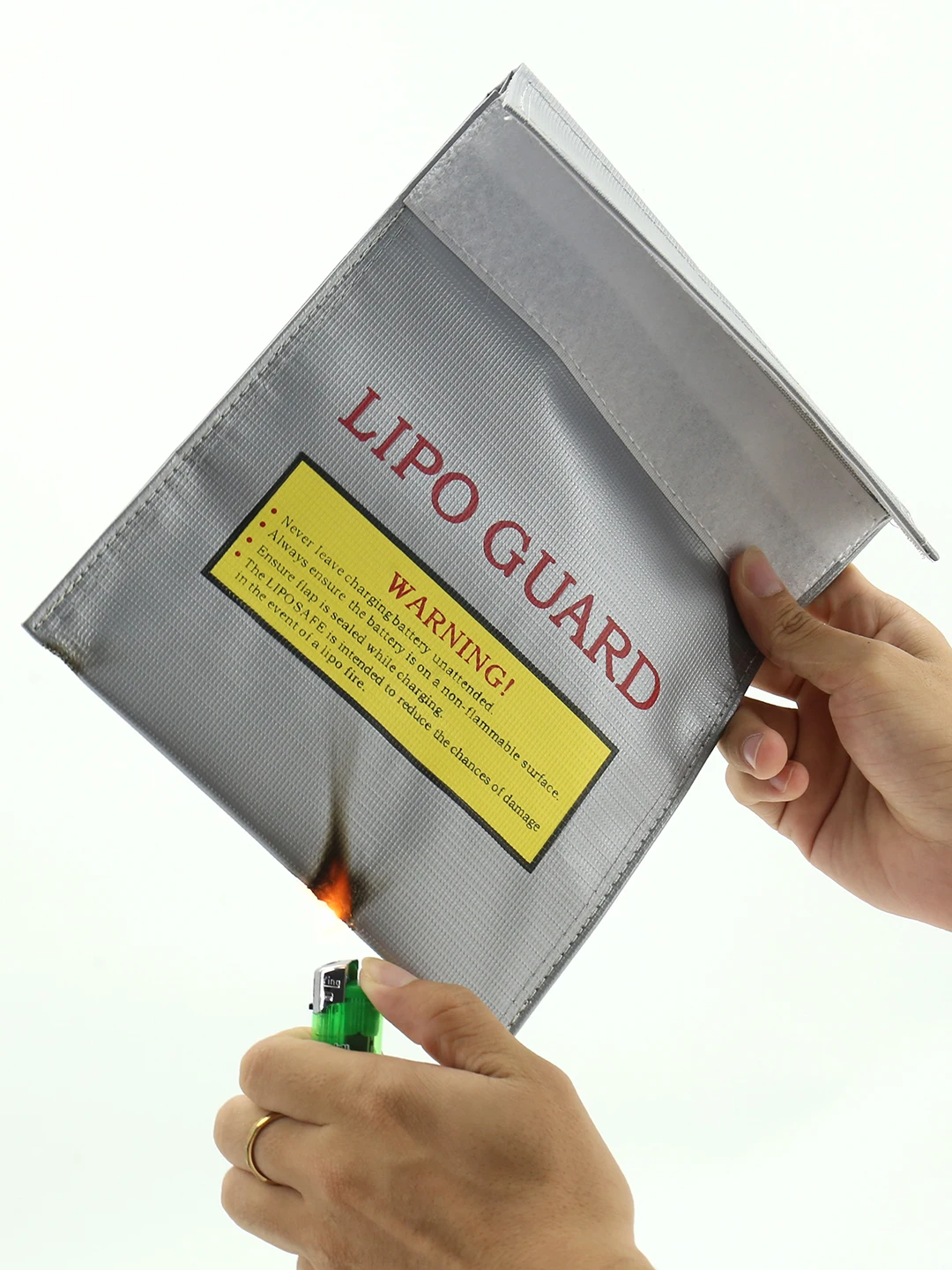 LiPo Guard Safety Bag Fireproof Blast Proof for Lithium Battery Storage And Charging M-21.4x18 L-30.3x23 Cm