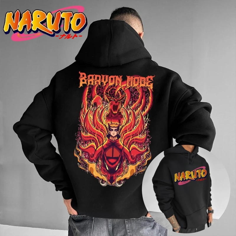 

Authentic Bandai Authorized Anime Autumn and Winter New Cotton Hooded Classic Hokage Character Printed Pocket Hooded Sweatshirt