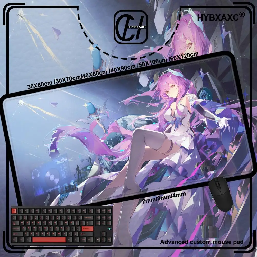 

Aemeath Wuthering Waves Mousepad Computer Gaming offices keyboard Mouse Pad Anime Non-slip Rubber HD Printing 400x900mm Desk Mat