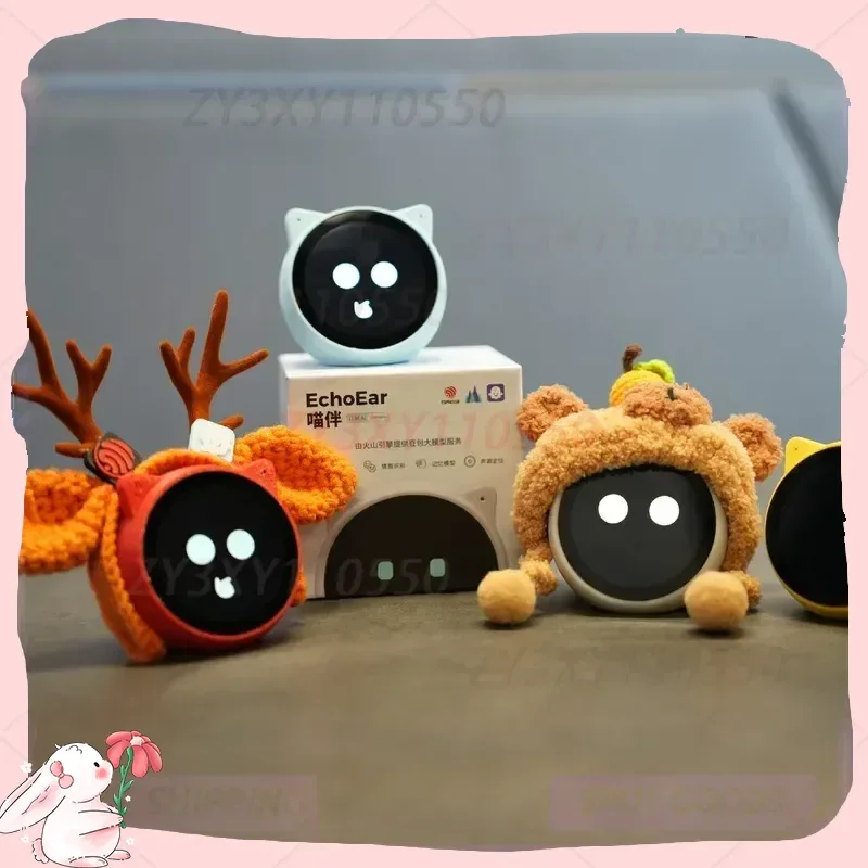 Echoear Meow رفيق سطح المكتب الذكي Ai Chat Robot Bean Bag لعبة الحوار الصوتي هدية العيد النهائية