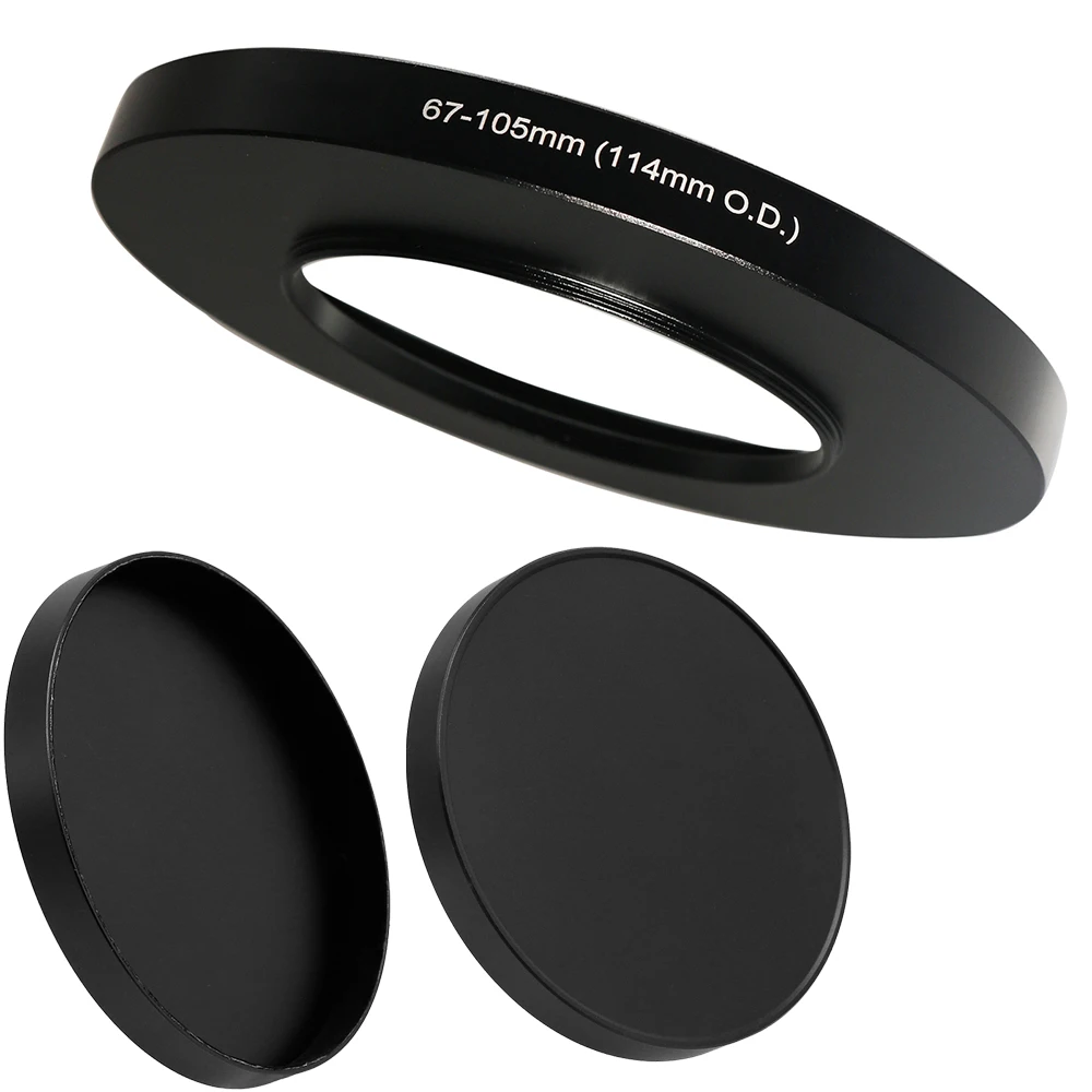 Filtro de lente para caja mate de 105 mm o adaptador de caja mate de 114 mm Anillo elevador 49/52/55/58/60/62/67/72/77/105 mm-114 mm (114 mm de diámetro exterior)