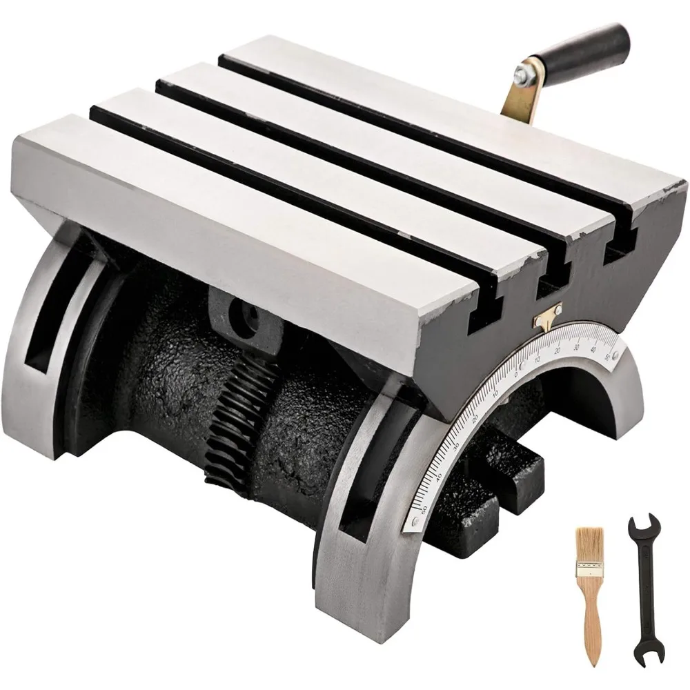 

Tilting Milling Table 10x7inch Tilting Angle Milling Machine 0-80°Adjustable Swivel Angle Plate with 3 T-slots