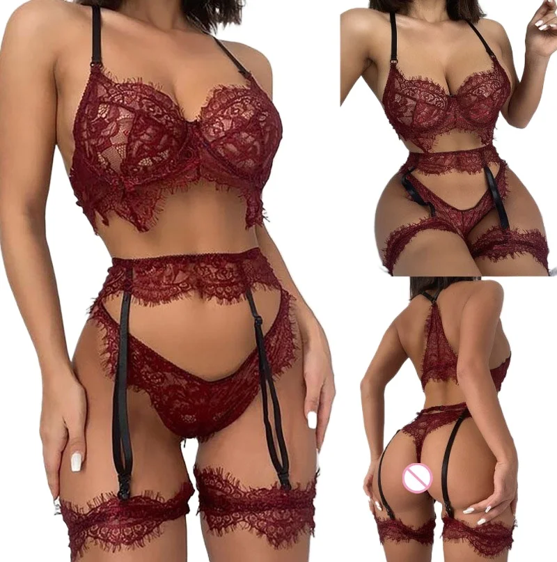

Сексуальный женский корсет, комплект нижнего белья с кружевной отделкой, боди-комбинезон, сексуальный костюм, комплект женского белья