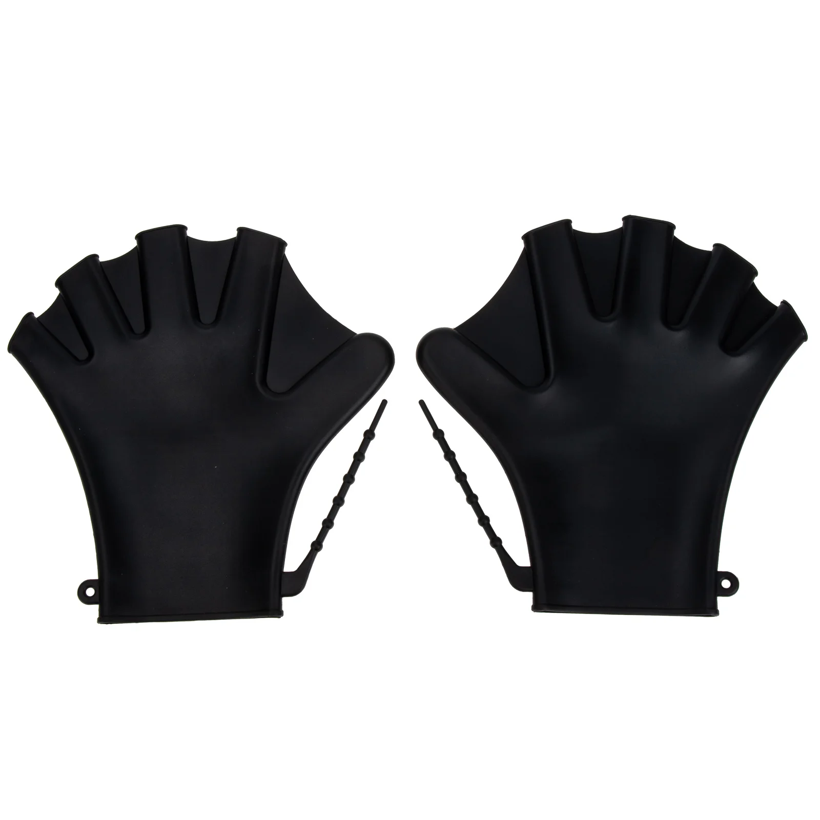 Gym Gloves for Men Swimming Water Paddles Silicone Fingerless Black Dive Auxiliary Mitten Adults Diving Supplies Miss